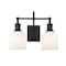 Z-Lite Bryant 2 Light Vanity, Matte Black & Matte Opal 733-2V-MB - alternate 3